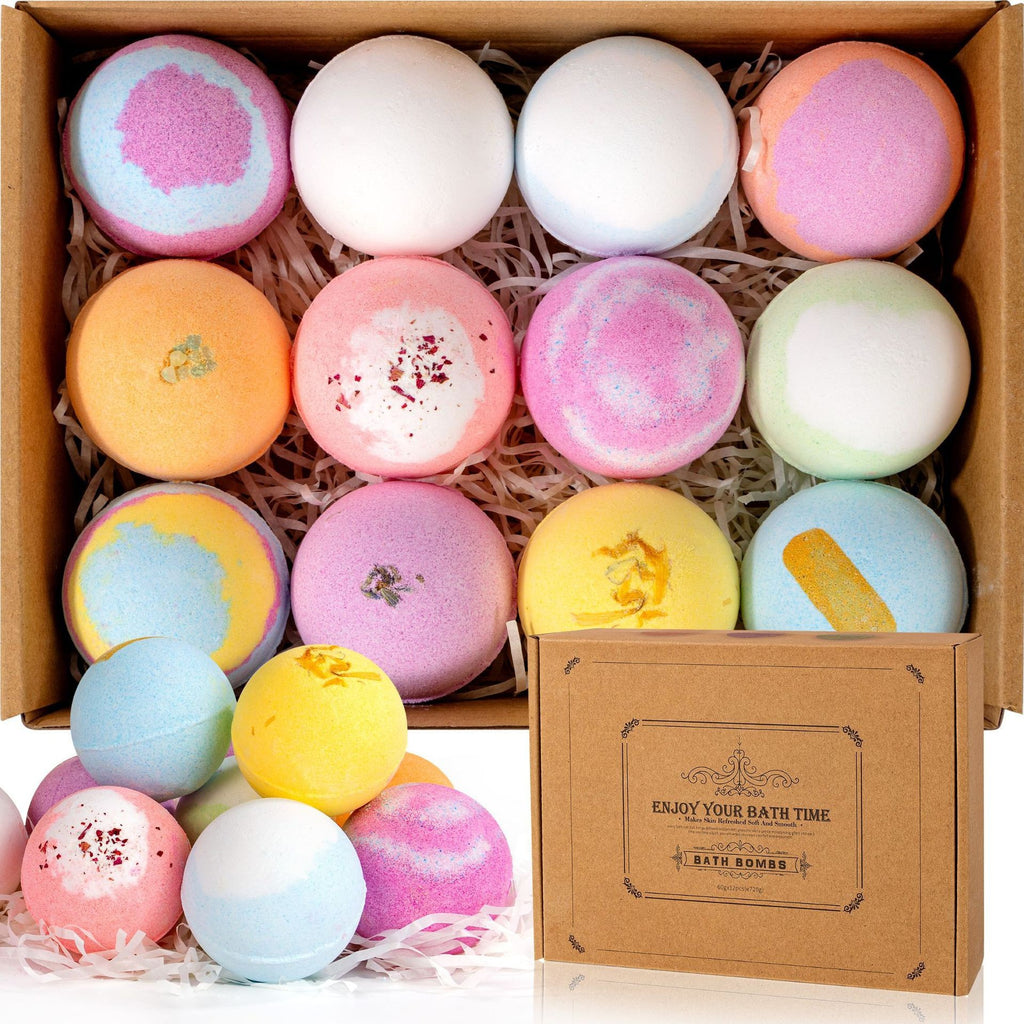 12-Piece Sea Salt Bath Bomb Gift Set