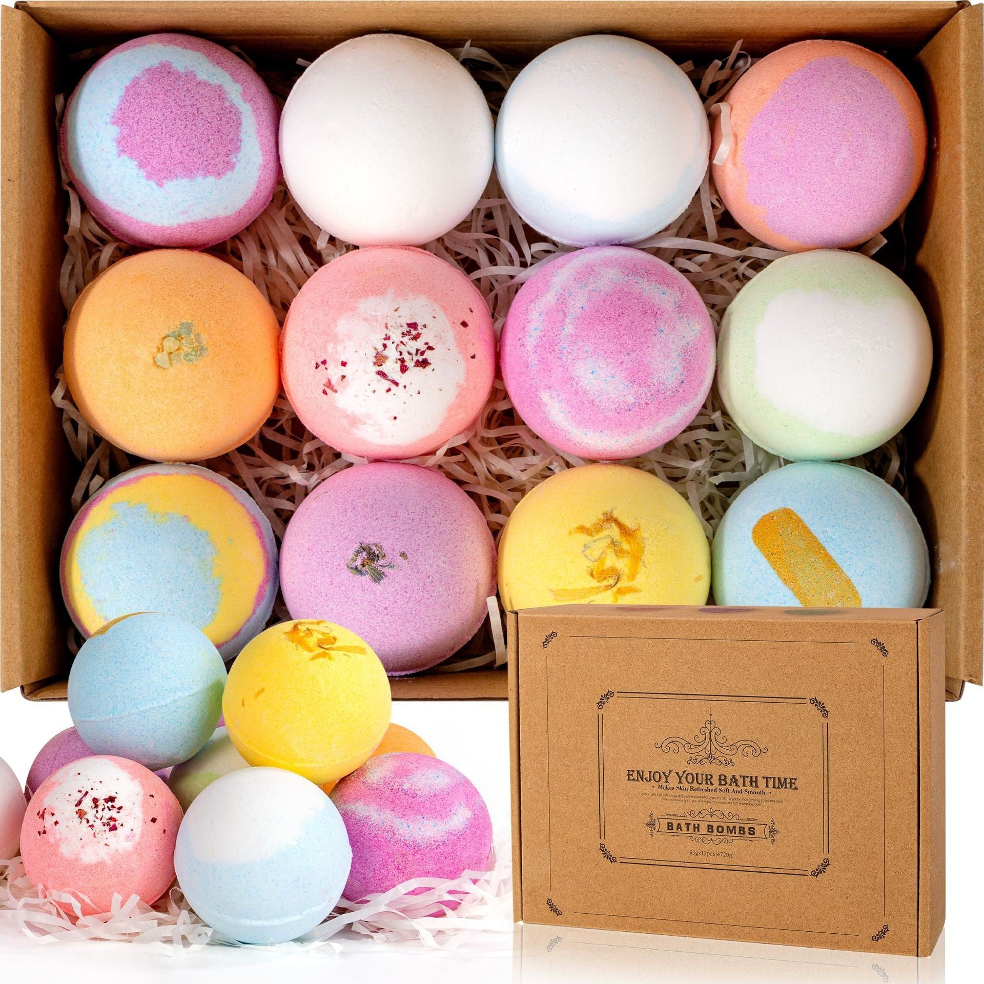 12-Piece Sea Salt Bath Bomb Gift Set