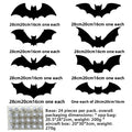3D Glowing Halloween Bat Wall Set
