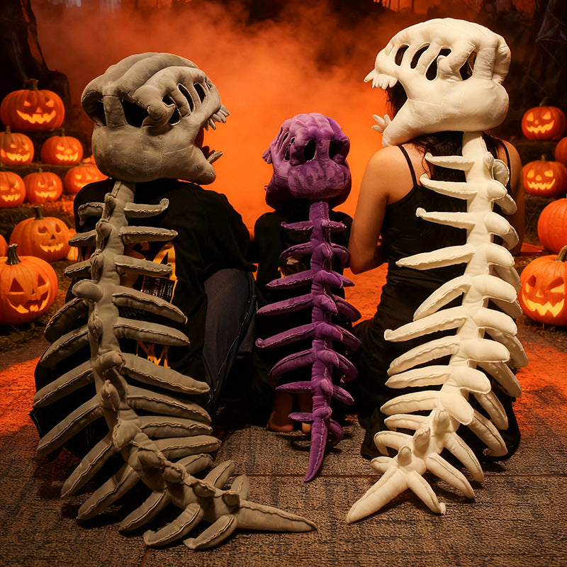 Plush Dinosaur Skeleton Costume ? Adult & Kids Sizes