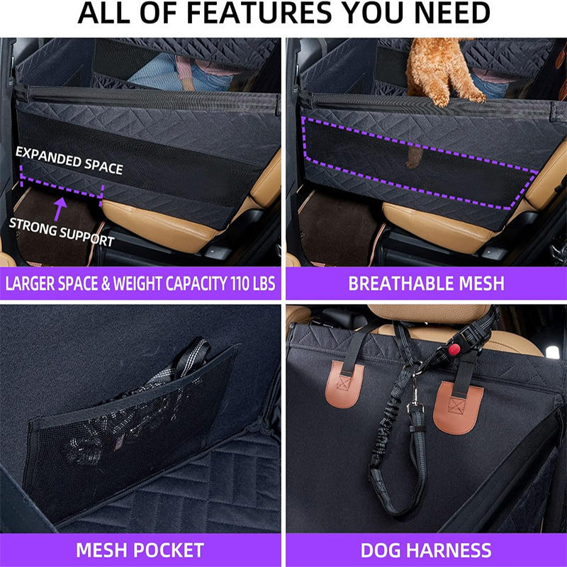 Waterproof Dog Car Seat Protector with Reinforced Base