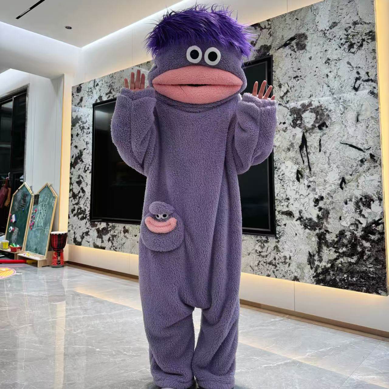 Big-Mouth Monster Fleece Onesie for Adults & Kids