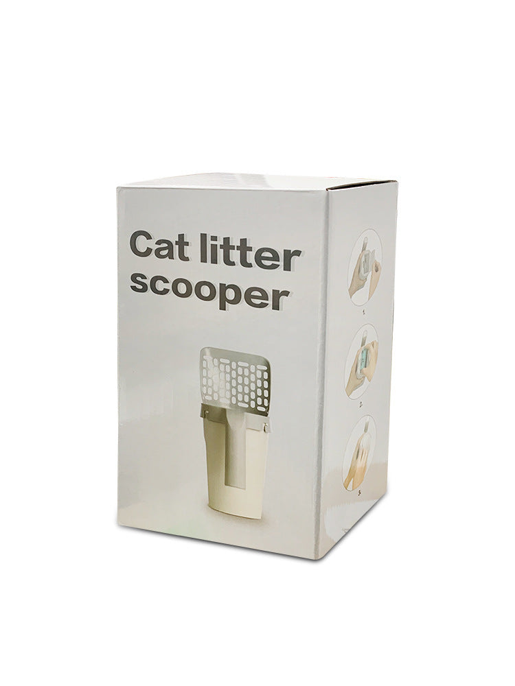 All-in-One Cat Litter Scoop with Waste Bag Dispenser