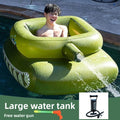 Inflatable Tank Pool Float with Water-Spraying Turret
